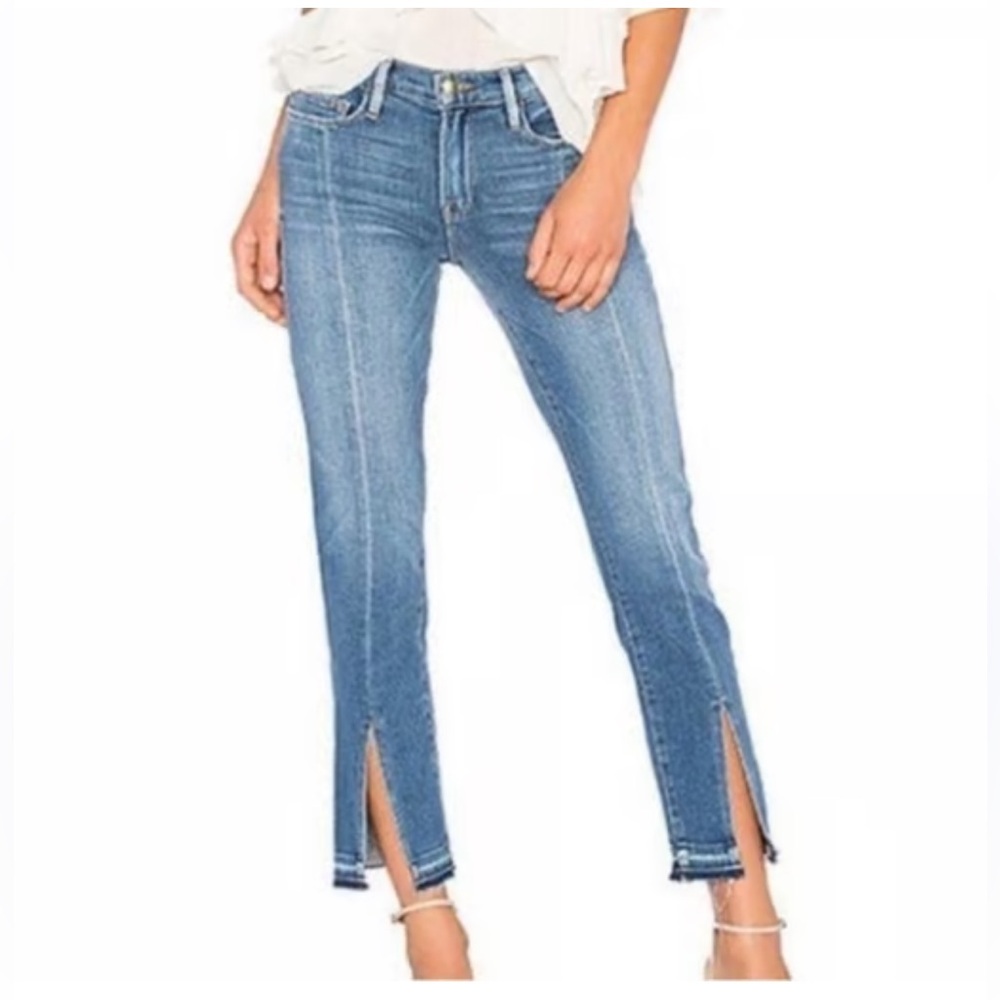 Frame Women’s 27 Split Hem Le High Straight Jeans Foster Wash w
